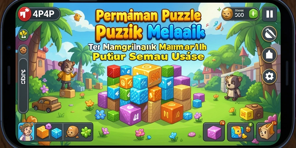 Tampilan gameplay menarik dari 4P4P yang mengasyikkan.