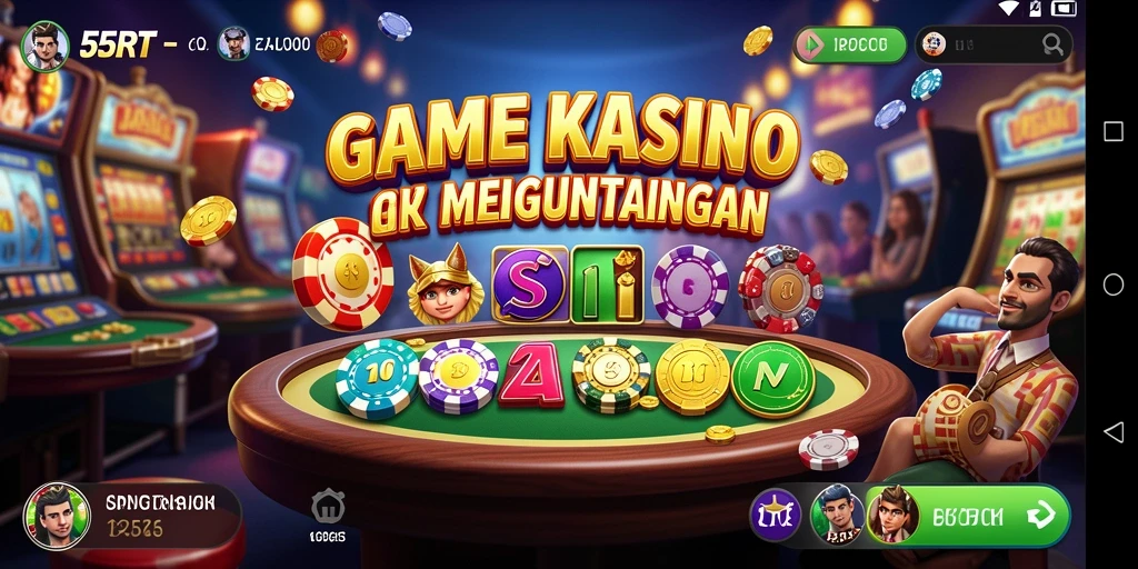 Tampilan gameplay Kasino yang menarik di 55RT.