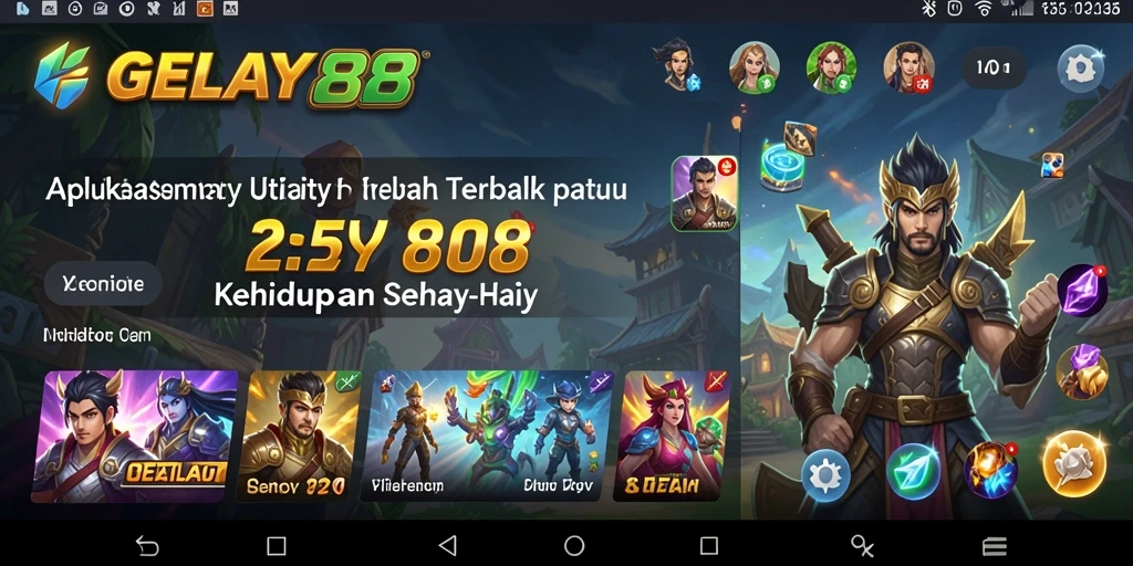 Tampilan antarmuka sederhana dan intuitif aplikasi GELAY88.