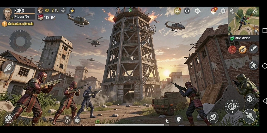 Tampak gameplay K3K3 saat pemain berstrategi dalam Tower Defense.