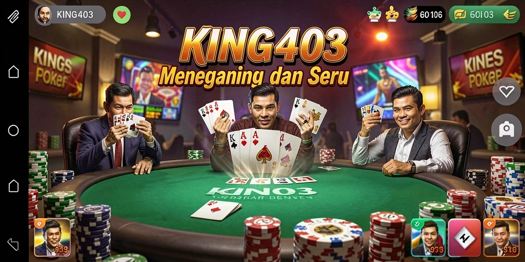 Tampilan menarik dari gameplay KING403 yang penuh aksi poker.