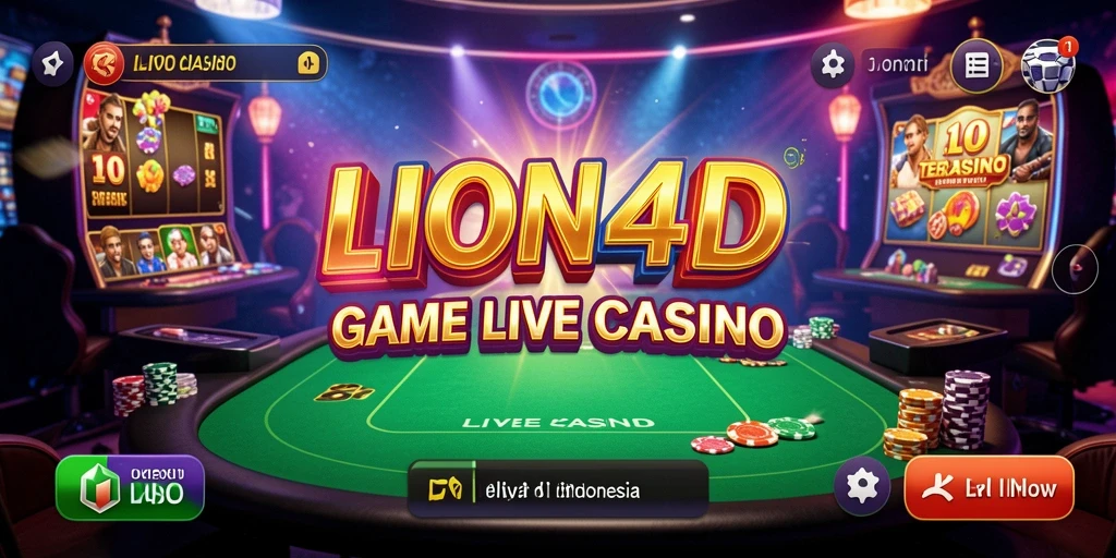 Screenshot LION4D yang menampilkan gameplay Live Casino yang mendebarkan.