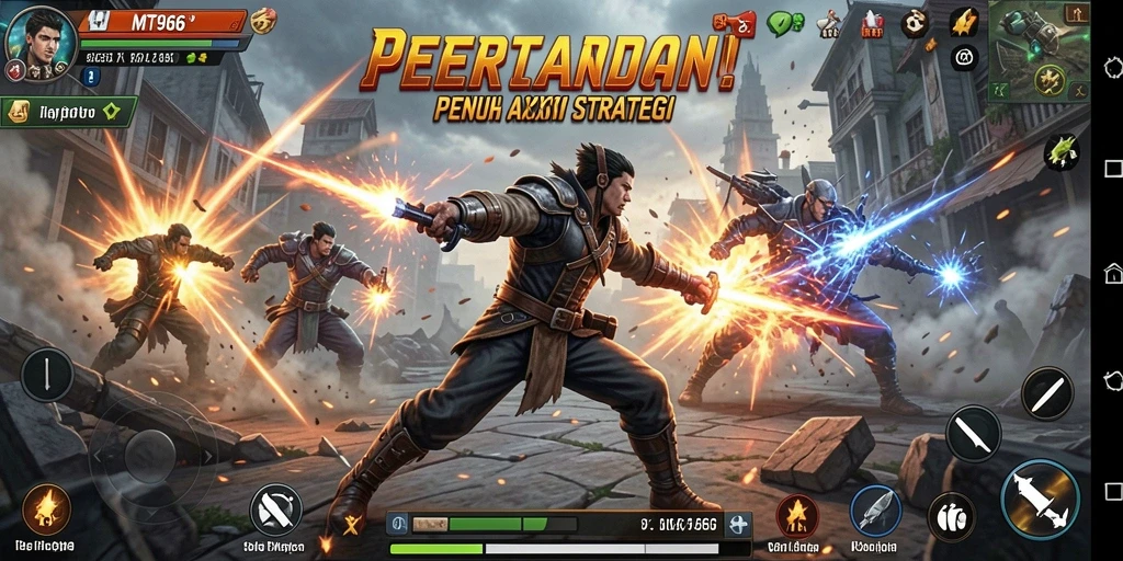 Tampilan gameplay MT966 yang penuh aksi dan seru.