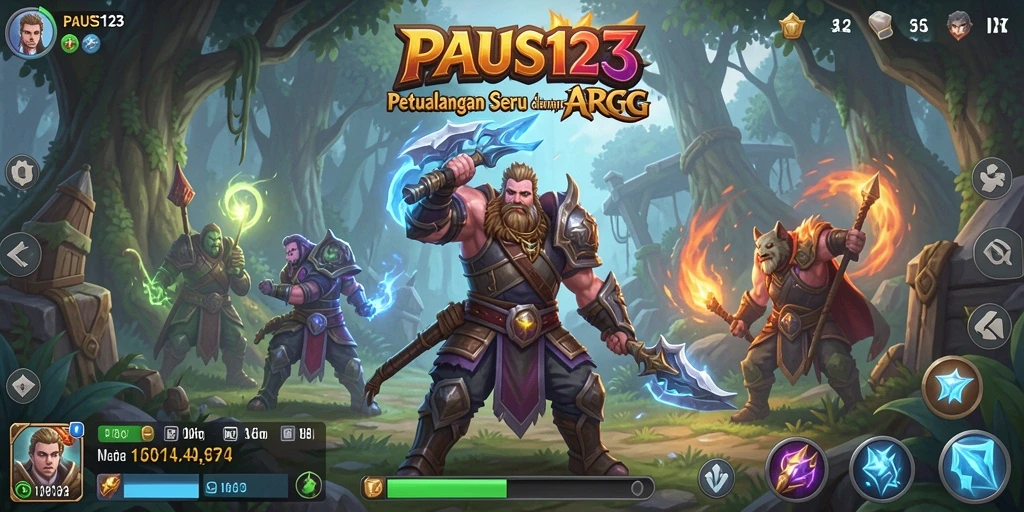 Tangkapan layar menampilkan aksi seru dalam gameplay ARPG PAUS123.