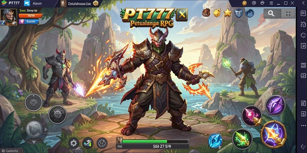 Gameplay seru di dunia fantasi RPG PT777.