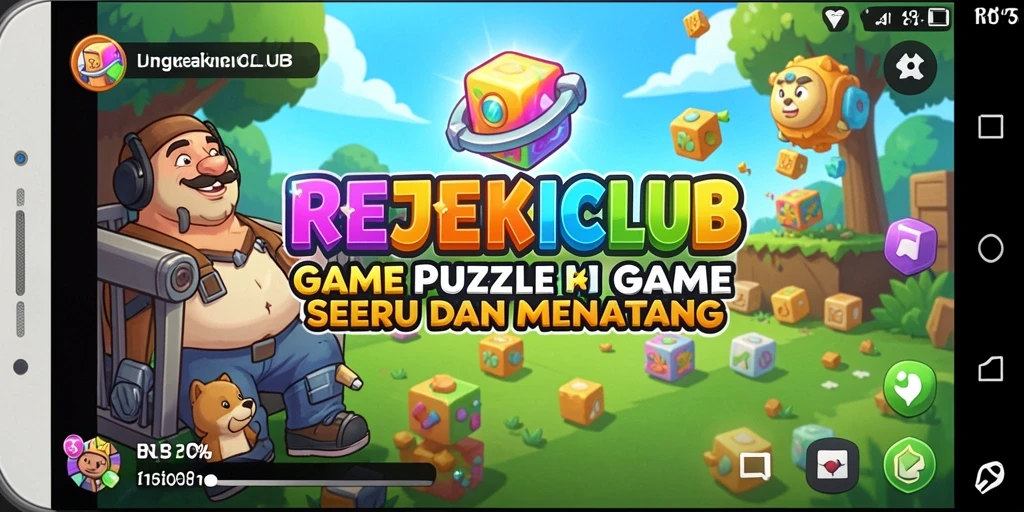 Tampilan gameplay yang menarik dari REJEKICLUB saat memecahkan teka-teki.