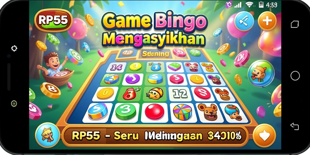 Tampilan gameplay Bingo yang seru dan penuh warna di RP55.