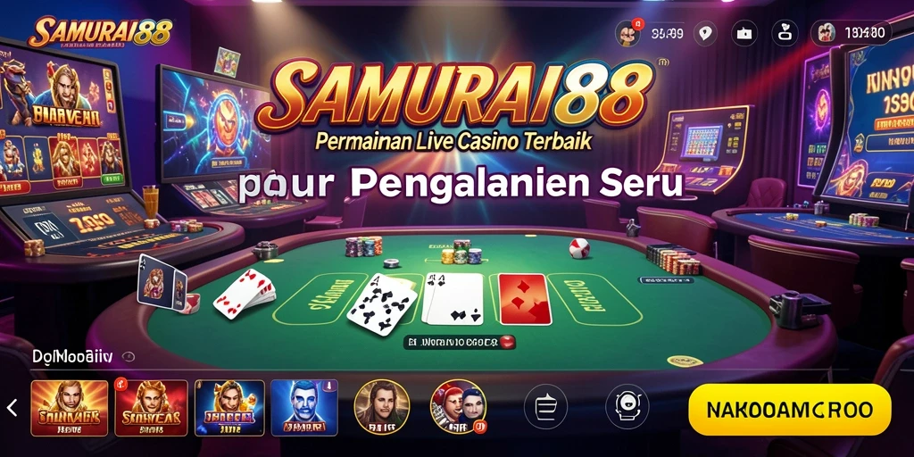 Tampilan gameplay Live Casino yang mendebarkan di SAMURAI88.