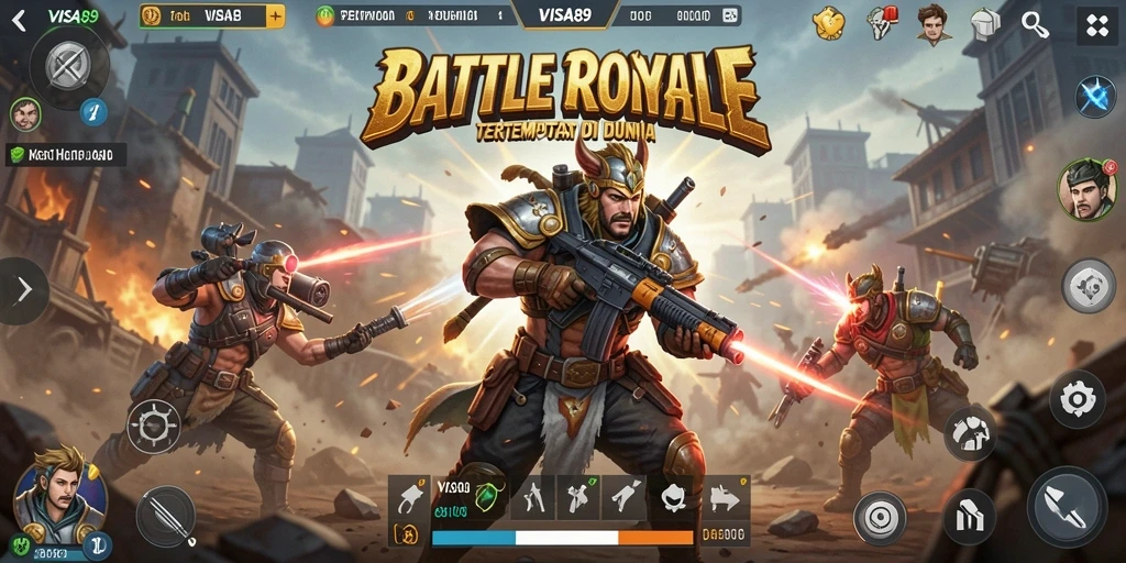 Gameplay seru dari <strong>VISA89</strong> di medan tempur Battle Royale.