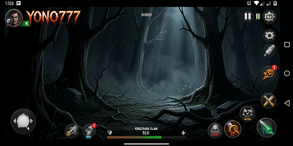 Tangkapan layar YONO777 yang menunjukkan gameplay menyeramkan dan mendebarkan.